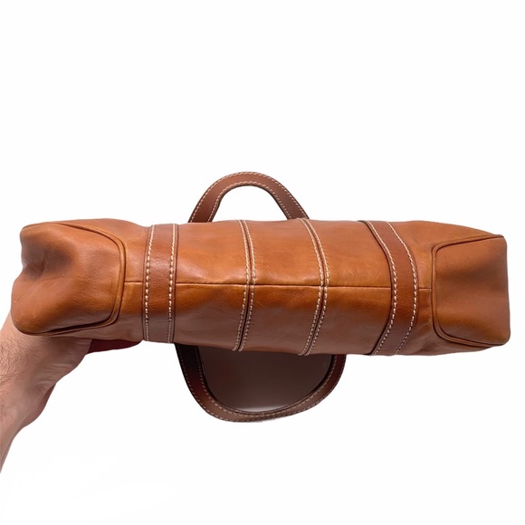 Vintage Gucci Leather Double Strap Shoulder Bag - Picture 4 of 14